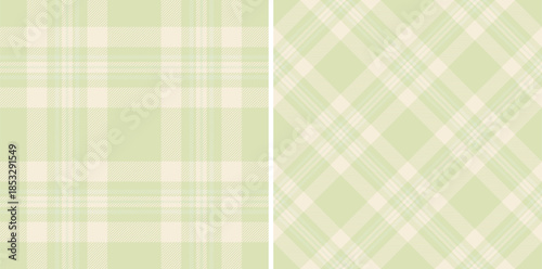 Seamless textile fabric of pattern texture check with a tartan vector background plaid. Set in popular colors in fashion style for women and men.