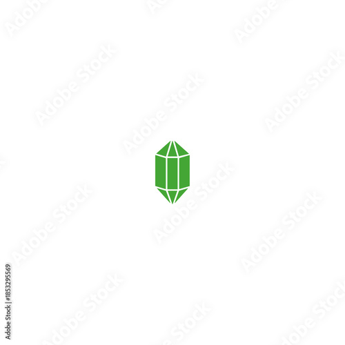 Emerald stone icon flat vector design