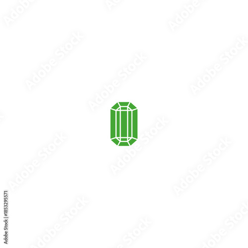 Emerald stone icon flat vector design