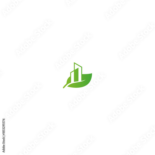 Eco city icon flat vector design