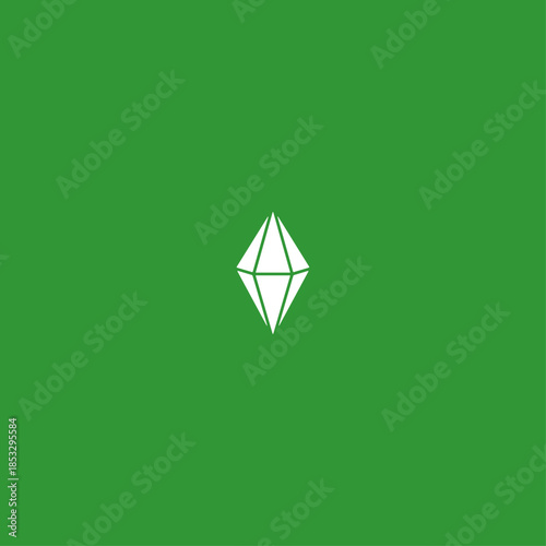 Emerald stone icon flat vector design