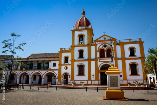 Historical Church of the Immaculate Conception built in 1843 in the beautiful Heritage Town of Mompox in Colombia