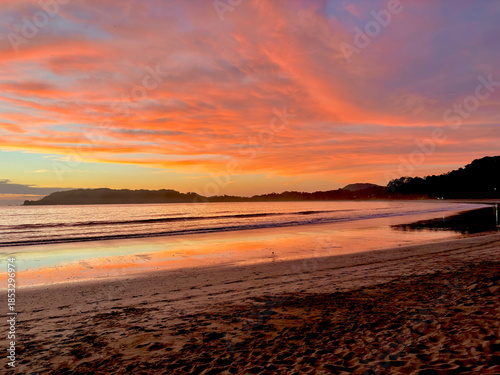 Colorful Sunset at Playa Coyote Beach, Guanacaste, Costa Rica