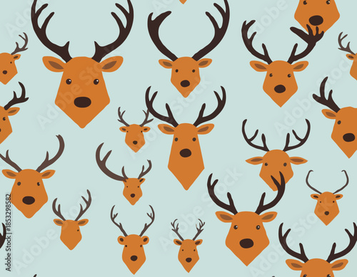 moose, reindeer, deer, antler head, animal mascot illustration