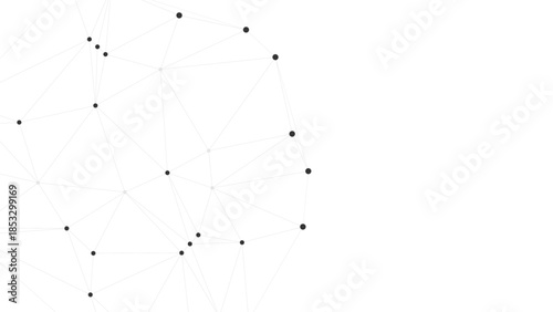 Abstract plexus-style geometric mesh with interconnected dots and lines forming a tech-inspired background.