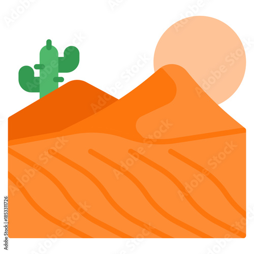 Desert vector icon. Adventure icon flat style. perfect use for logo, presentation, website, and more. modern icon design color style 