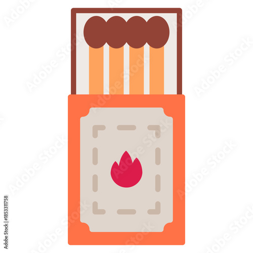 Matches vector icon. Adventure icon flat style. perfect use for logo, presentation, website, and more. modern icon design color style 