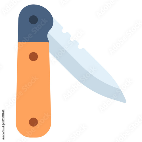 Pocket Knife vector icon. Adventure icon flat style. perfect use for logo, presentation, website, and more. modern icon design color style 