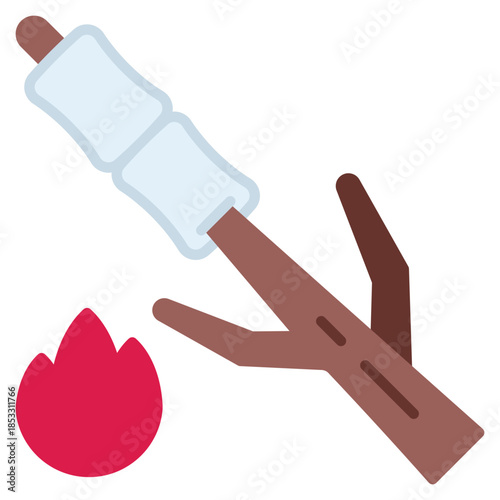 Marshmallow vector icon. Adventure icon flat style. perfect use for logo, presentation, website, and more. modern icon design color style 