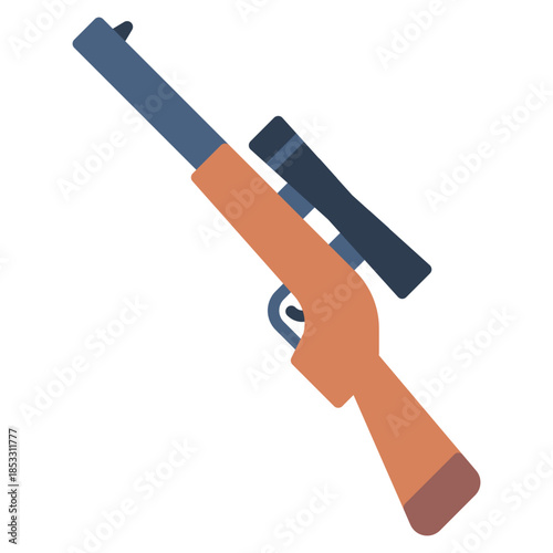 Rifle vector icon. Adventure icon flat style. perfect use for logo, presentation, website, and more. modern icon design color style 