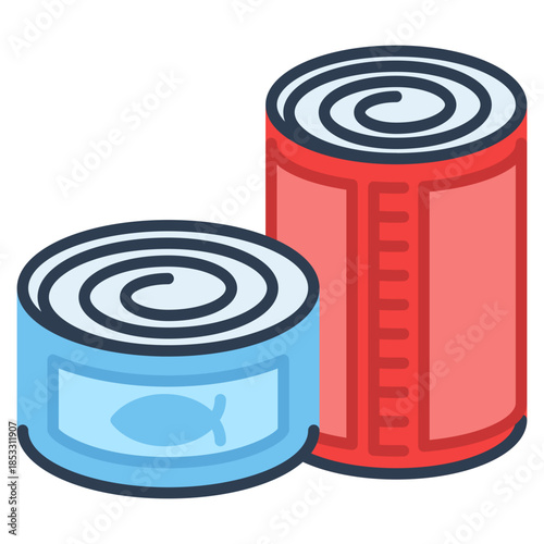Canned Food vector icon. Adventure icon flat style. perfect use for logo, presentation, website, and more. modern icon design color style 