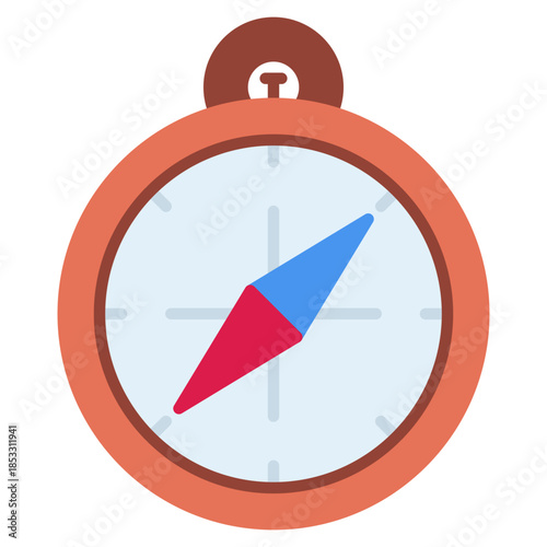 Compass vector icon. Adventure icon flat style. perfect use for logo, presentation, website, and more. modern icon design color style 