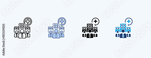 Business Recovery Multiple Icon Illustration Vector
