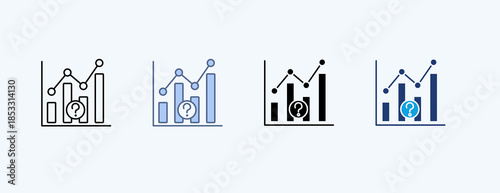 Market Uncertainty Multiple Icon Illustration Vector