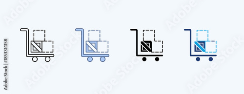 Supply Shortage Multiple Icon Illustration Vector