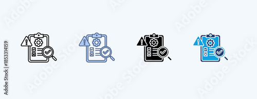 Risk Management Multiple Icon Illustration Vector