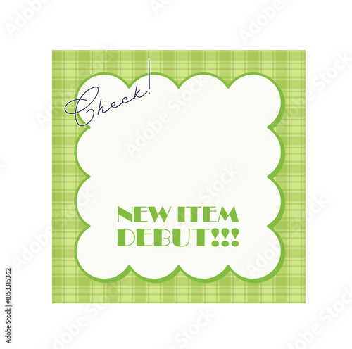 SNS投稿_正方形_グリーンチェック