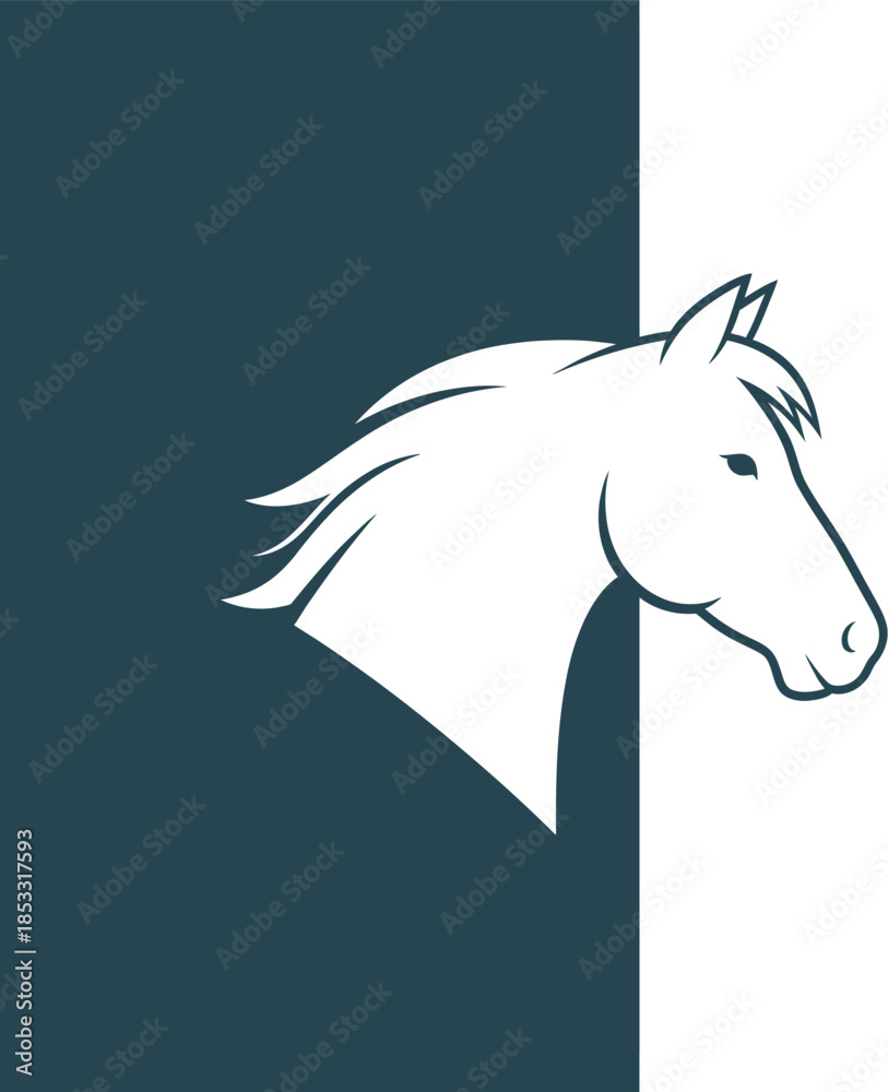Fototapeta premium horse head vector