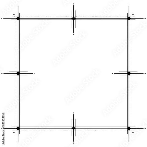 thine line black border for poster simple lines elegant solid white background simple sketchy symmetrical