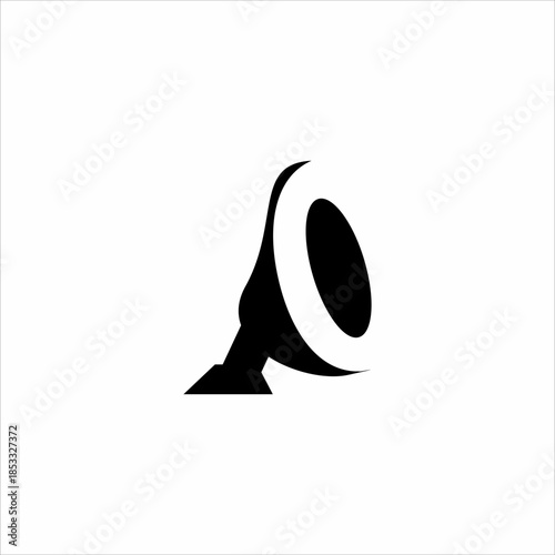 Simple loudspeaker logo design with the letter O concept.