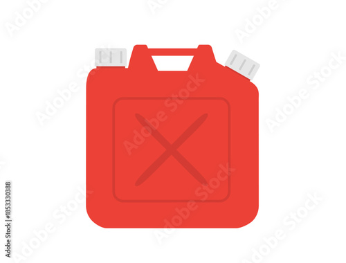 灯油をいれる赤いポリタンクのイラスト