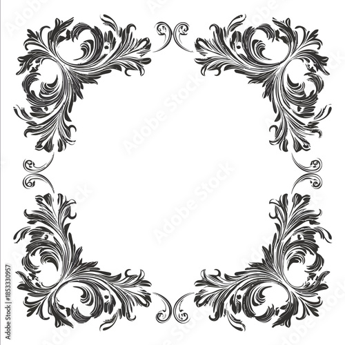 curly decorative framing vector details wedding style
