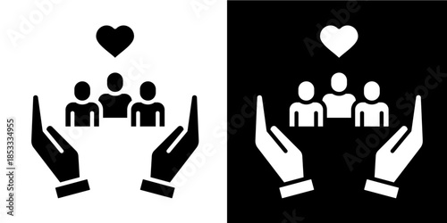 Organizational Harmony  Icon Set White Style Collection