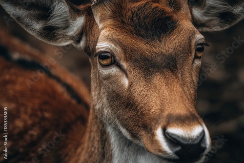 Close Up Portrait of a Deer's Gentle Face