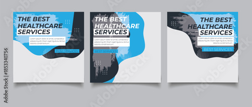 Medical healthcare social media post template