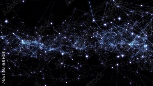 Plexus lines and dots network connection digital technology background