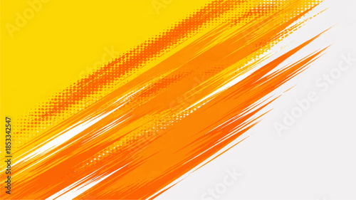 An abstract orange and yellow vector background featuring bright light waves and digital line patterns for a creative energy wallpaper design illustration
