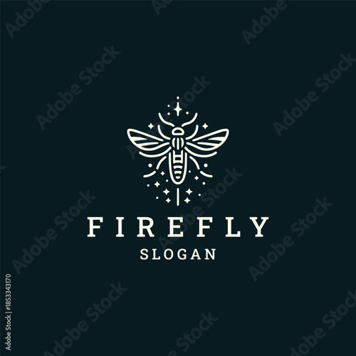 Firefly logo icon design template vector illustration