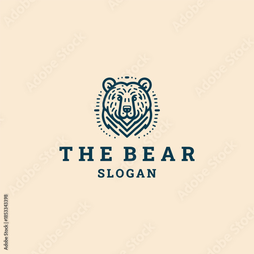 Bear logo icon design template vector illustration