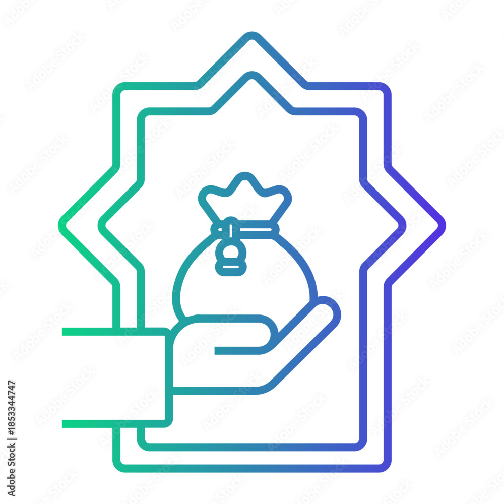 Obraz premium ramadan Line Gradient Icon