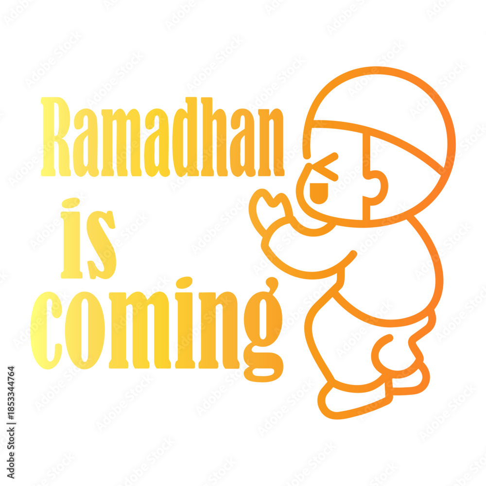 Obraz premium ramadan Line Gradient Icon