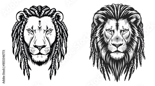 lion head vector illustration