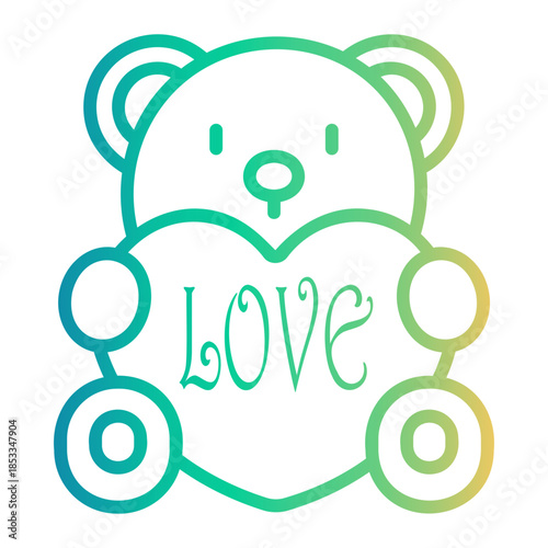 valentine Line Gradient Icon