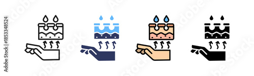 Body Moisture multiple icon