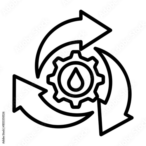 water management Line Icon