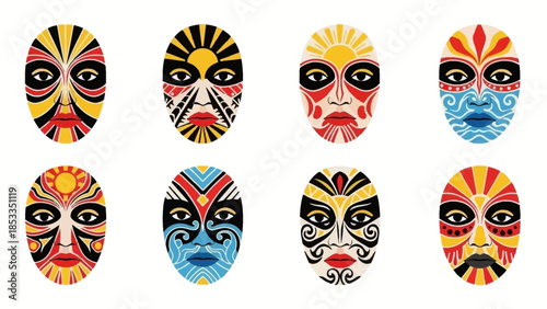 Diverse Cultural Mask Collection A Vibrant Array of Traditional and Decorative Masks