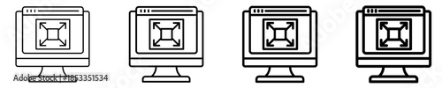 Expand Screen Icon Set Different Style Collection