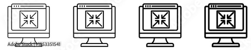 Minimize Screen Icon Set Different Style Collection