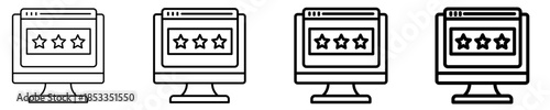 Customer Review Icon Set Different Style Collection