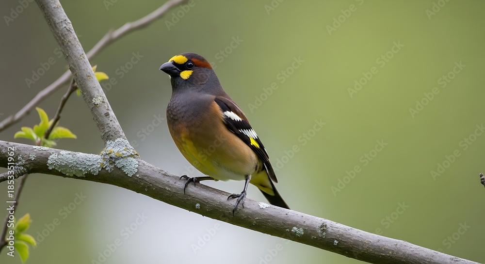 Obraz premium A Close-up of a Beautiful Bird Perched on a Branch.