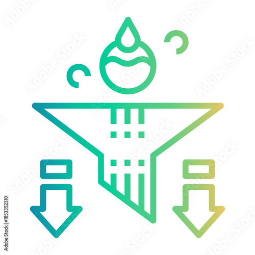 water management Line Gradient Icon