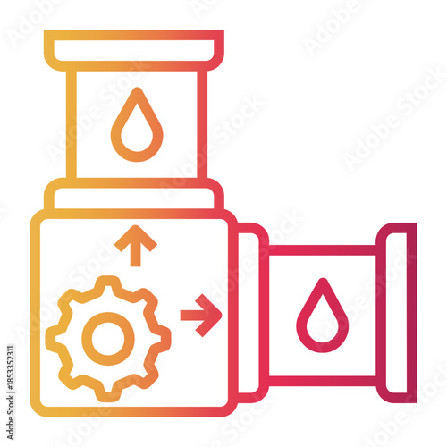 water management Line Gradient Icon