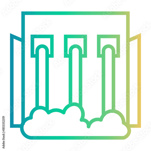water management Line Gradient Icon