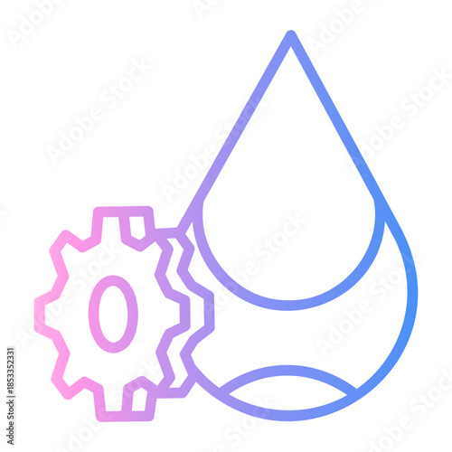 water management Line Gradient Icon