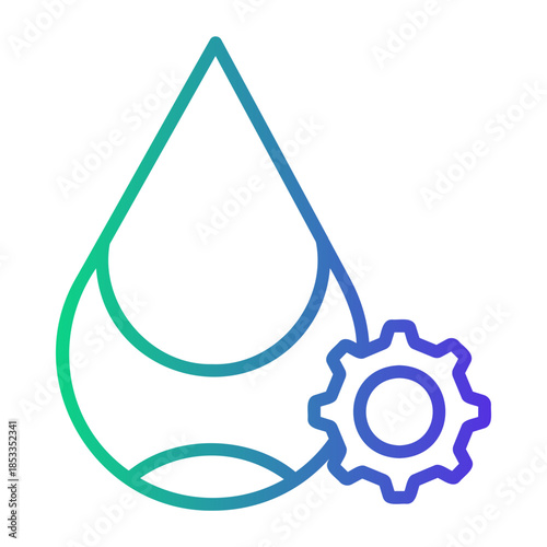 water management Line Gradient Icon