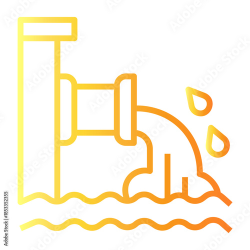 water management Line Gradient Icon